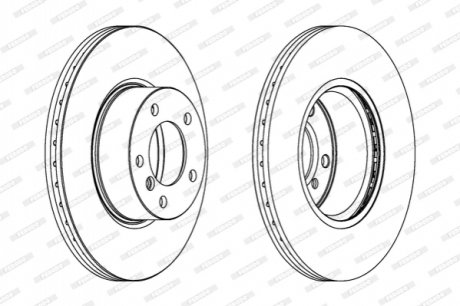 Гальмівний диск FERODO DDF1717C (фото 1)