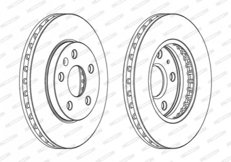 Гальмівний диск FERODO DDF1721C (фото 1)