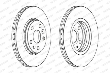 Гальмівний диск FERODO DDF1733C (фото 1)