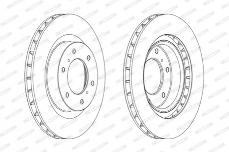 Гальмівний диск FERODO DDF175C (фото 1)