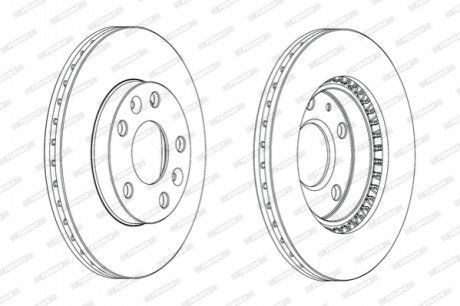 Гальмівний диск FERODO DDF2078C (фото 1)