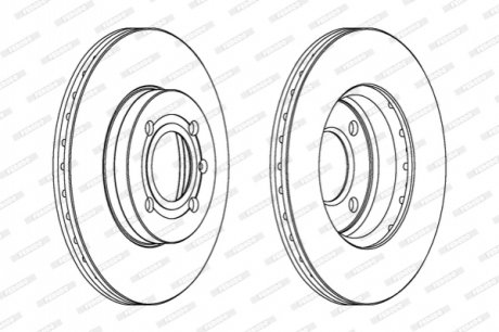 Гальмівний диск FERODO DDF207C (фото 1)