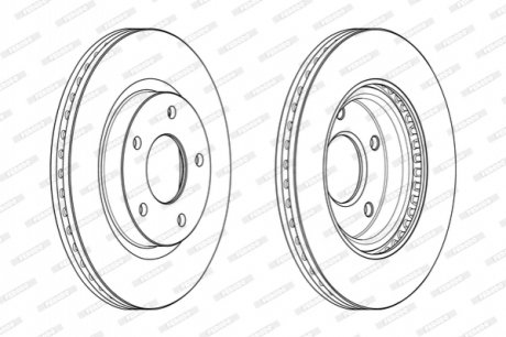 Гальмівний диск FERODO DDF2100C (фото 1)