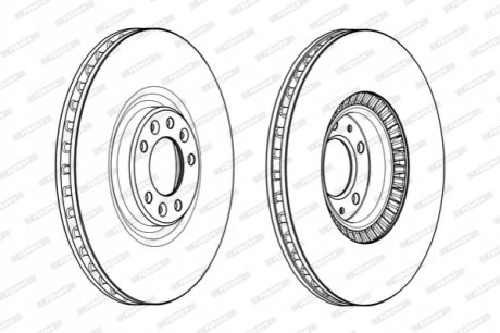 Гальмівний диск FERODO DDF2234C (фото 1)