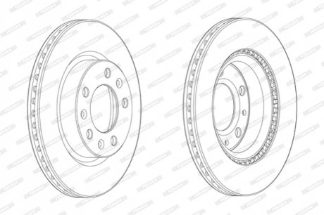 Гальмівний диск FERODO DDF2413C (фото 1)