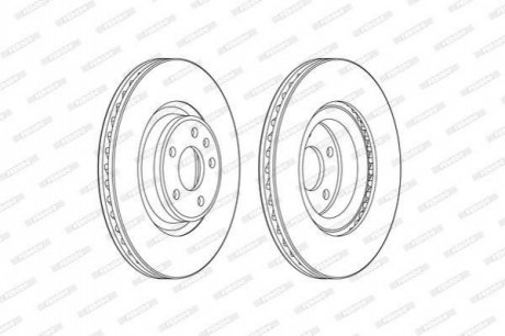 Tarcza hamulcowa przód L/P AUDI A4, A4 ALLROAD, A5, Q5 2.0/2.0D/3.0D 05.15- FERODO DDF2597C1 (фото 1)