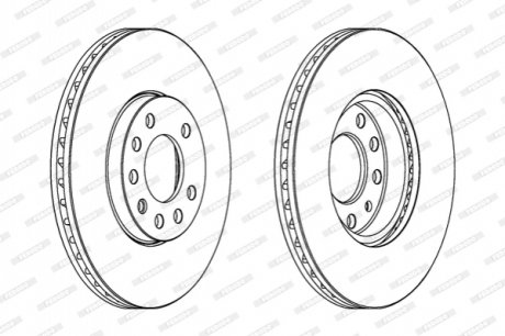 Гальмівний диск FERODO DDF810C (фото 1)