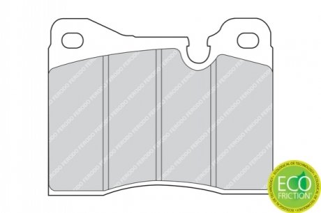 Гальмівні колодки, дискові FERODO FDB163 (фото 1)