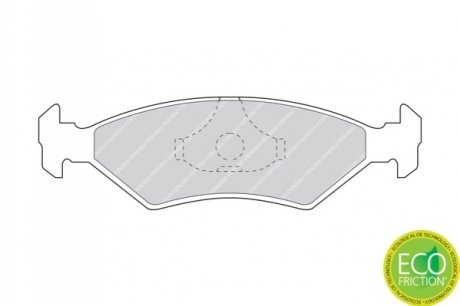 Комплект тормозных колодок, дисковый тормоз FERODO FDB206 (фото 1)