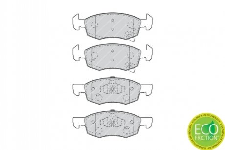 Дисковые тормозные колодки, комплект FERODO FDB4866 (фото 1)