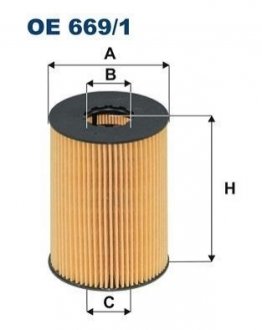 Фільтр масляний FILTRON OE 669/1 (фото 1)