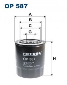 Фільтр масляний FILTRON OP 587 (фото 1)