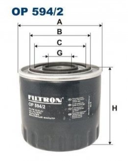 Фільтр масляний FILTRON OP 594/2 (фото 1)