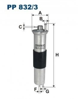 Фільтр палива FILTRON PP 832/3 (фото 1)