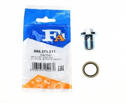 Пробка поддона масляного M18x1.5x21 Fischer Automotive One (FA1) 866.371.011 (фото 1)