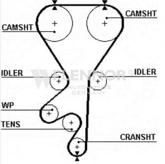 Ремінь ГРМ Flennor 4257V (фото 1)