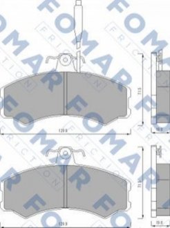 Колодки гальмівні дискові FOMAR FO 453081 (фото 1)