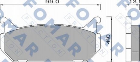 Колодки гальмівні дискові FOMAR FO 455181 (фото 1)
