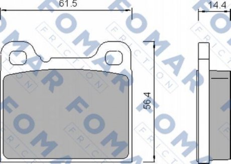 Гальмівні колодки (набір) FOMAR FO458781 (фото 1)