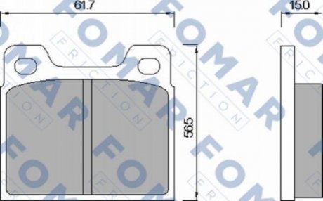 Колодки гальмівні дискові FOMAR FO 460285 (фото 1)