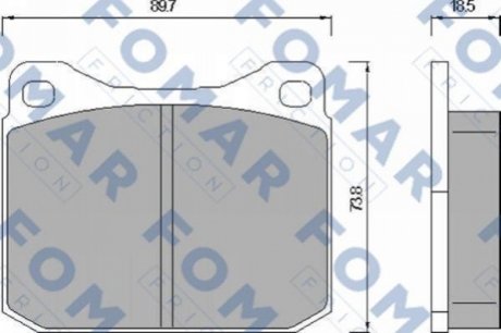 Колодки гальмівні дискові FOMAR FO 467883 (фото 1)