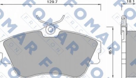 Колодки гальмівні дискові FOMAR FO 625381 (фото 1)