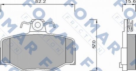 Колодки гальмівні дискові FOMAR FO 630981 (фото 1)