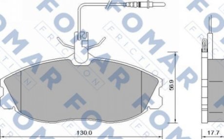 Колодки гальмівні дискові FOMAR FO 637581 (фото 1)