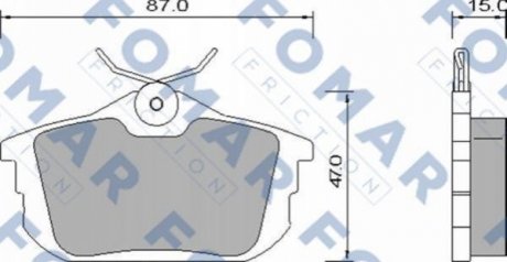 Колодки гальмівні дискові FOMAR FO 647381 (фото 1)