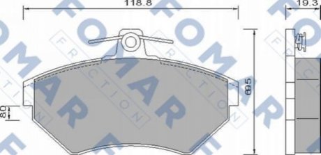 Колодки гальмівні дискові FOMAR FO 647681 (фото 1)