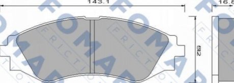 Колодки гальмівні дискові FOMAR FO 649781 (фото 1)