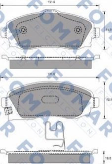 Колодки гальмівні дискові FOMAR FO 783481 (фото 1)