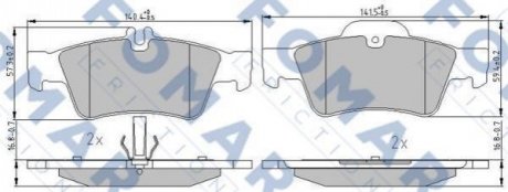 Колодки гальмівні дискові FOMAR FO 914481 (фото 1)
