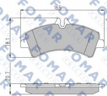 Гальмівні колодки (набір) FOMAR FO 923681 (фото 1)