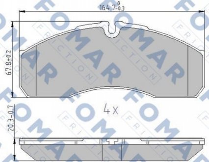 Колодки гальмівні дискові FOMAR FO 933581 (фото 1)