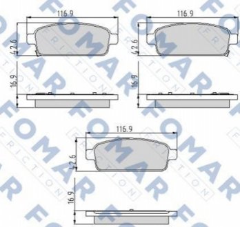 Колодки гальмівні дискові FOMAR FO 936481 (фото 1)