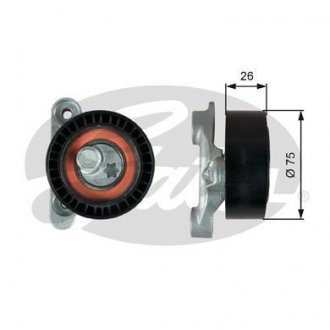 ROLKA NAPIN PAS KLIN SKODA CITIGO/VW UP/SEAT MII 1,0 12- Gates T39345 (фото 1)