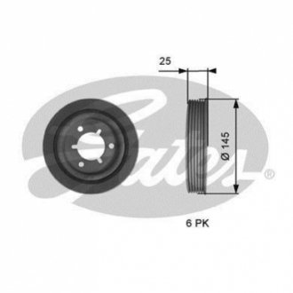 Шків колінчастого валу Gates TVD1056 (фото 1)