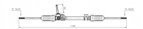 Рульова рейка GENERAL RICAMBI RE4048 (фото 1)