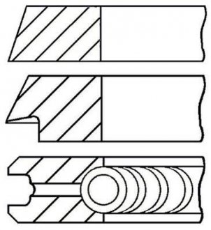 Кольца поршня 1,6-2,2 GOETZE 08-109407-10 (фото 1)