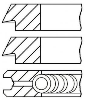 Кольца поршневые на 1 цилиндр GOETZE 08-140500-00 (фото 1)
