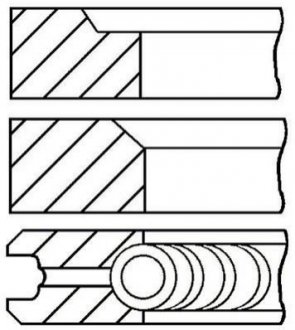 Комплект кілець на поршень GOETZE 08-170600-10 (фото 1)