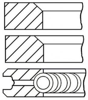Кільця поршневі (набір) GOETZE 0817070710 (фото 1)
