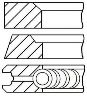 Комплект кілець на поршень GOETZE 08-182700-00 (фото 1)