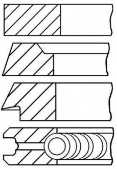 Набір кілець поршневих GOETZE 0821481110 (фото 1)