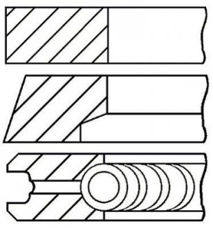 Кольца поршня (OM364/OM366) (D=97,5мм) GOETZE 0828880000 (фото 1)