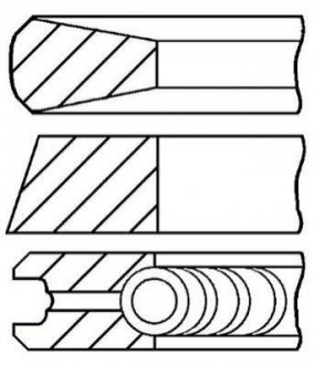 Кольца поршня (3,0 x 2,0 x 4,0) GOETZE 08-320200-10 (фото 1)