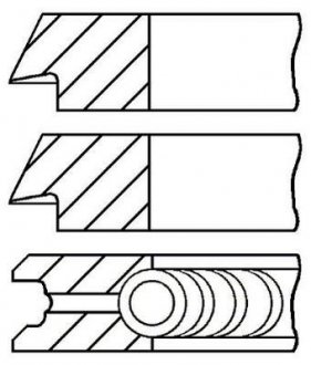 Набір кілець поршневих GOETZE 0832540000 (фото 1)