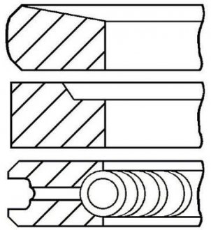 Кільця поршневі GOETZE 08-431707-00 (фото 1)