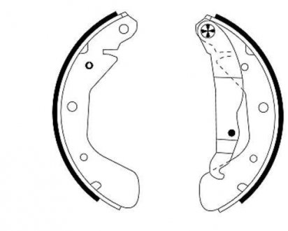 OPEL щоки гальмівні ASTRA, CORSA 92- (200*28) HELLA 8DB 355 001-291 (фото 1)